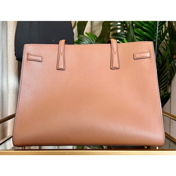 Tory Burch Brown Leather Large Walker Tote with Detachable Strap - Picture 4 of 13